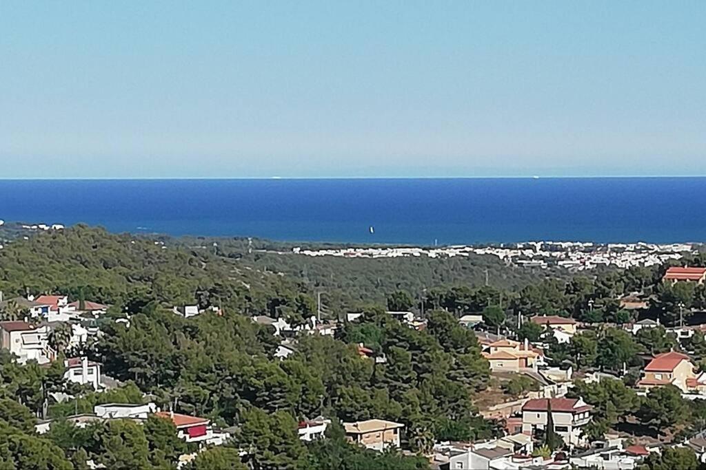 Mas Del Vent- Barbacoa, Jardin, Piscina Privada Y Vistas A Mar Villa Cunit Exteriör bild